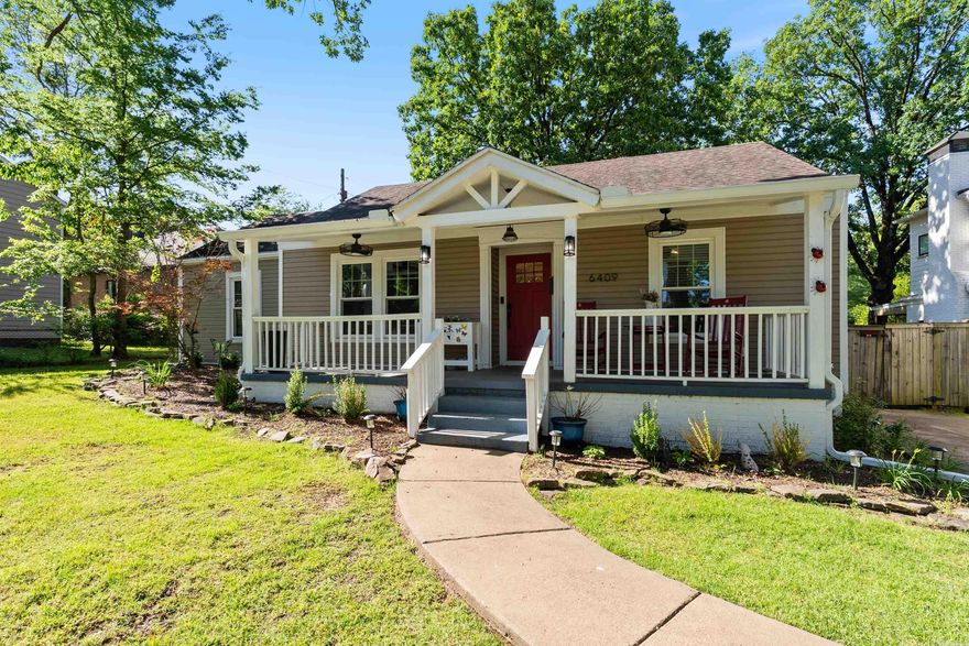 Welcome to 6409 Hawthorne Road, a beautifully updated 3-bedroom, 2-bath cottage in the desirable Westover Hills neighborhood. Just a short walk to Kavanaugh Blvd and The Heights’ restaurants and shops, this home blends timeless charm with modern updates. Inside, enjoy a renovated kitchen and bathrooms, new flooring, and abundant natural light through energy-efficient windows and doors (2022). A new HVAC system and ductwork (2023) ensure year-round comfort. New roof will be installed soon by Riley Hays Roofing! The inviting front porch and fully finished 240 sq ft studio—complete with water, electricity, and heat—offer flexible living or creative space. The flat 0.22-acre lot includes a spacious backyard, deck, pergola, and mature trees—perfect for outdoor entertaining. Don't miss this rare opportunity to own a move-in-ready home in one of Little Rock’s most walkable and vibrant neighborhoods!