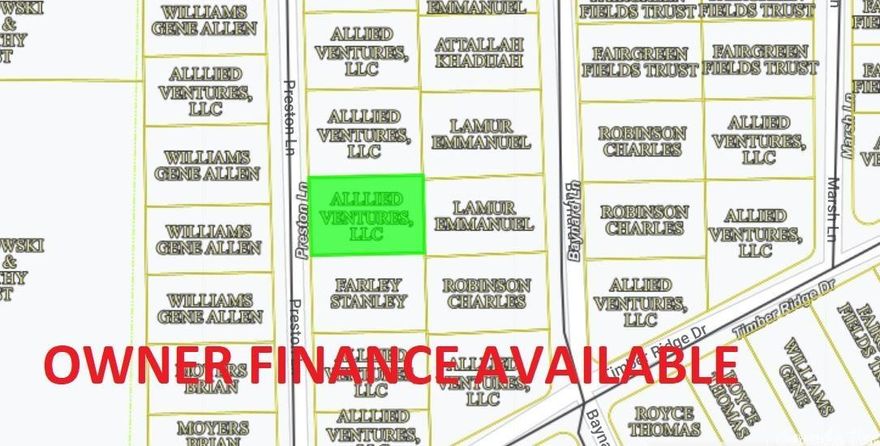 Owner-finance or cash. Area has water tap-in available, septic needed, propane needed, power available and great area amenities. Great for cabins & Airbnb investors. Simple owner-finance terms. Owner/Agent. Discount for purchasing 10 or more lots. Parcel# 800-12441-000