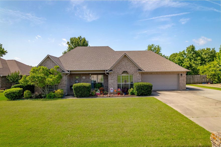 Welcome Home!  This lovely home boasts 3 bedrooms, 2 baths, Primary Bedroom has lots of storage with a walk in closet in the bedroom as well as the Bathroom. Large bedrooms, Large living area.  Take note of the beautiful trim and larger baseboards, beautiful hardwood floors, Granite countertops in the Kitchen with lots of storage.  Laundry room located just off the Primary Bedroom making Laundry Days Much Easier.  Extra Parking Pad with Electric Outlet for your RV.  Storage Building (16x12) in the backyard. Conveniently located to shopping, schools, and so much more.  New Garage Door Opener (2025)  New Roof (2022) New Stove (2021).  Don't wait call today for your private showing.  *** Agents See Remarks ***