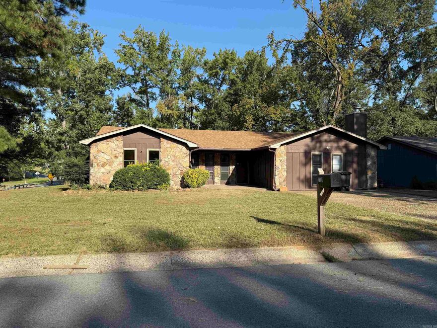 Super value and Tons of potential in right in the heart of Sherwood. 3br 2ba with bonus room/den. Corner lot, covered back patio, new stainless sbs fridge.  New roof in 2025.  Blank slate, ready for your custom updates. Priced in as-is condition. Seller paying $750 1st year home warranty.  Go & show, call 501-244-0333 or schedule with showingtime online. Agents see remarks.