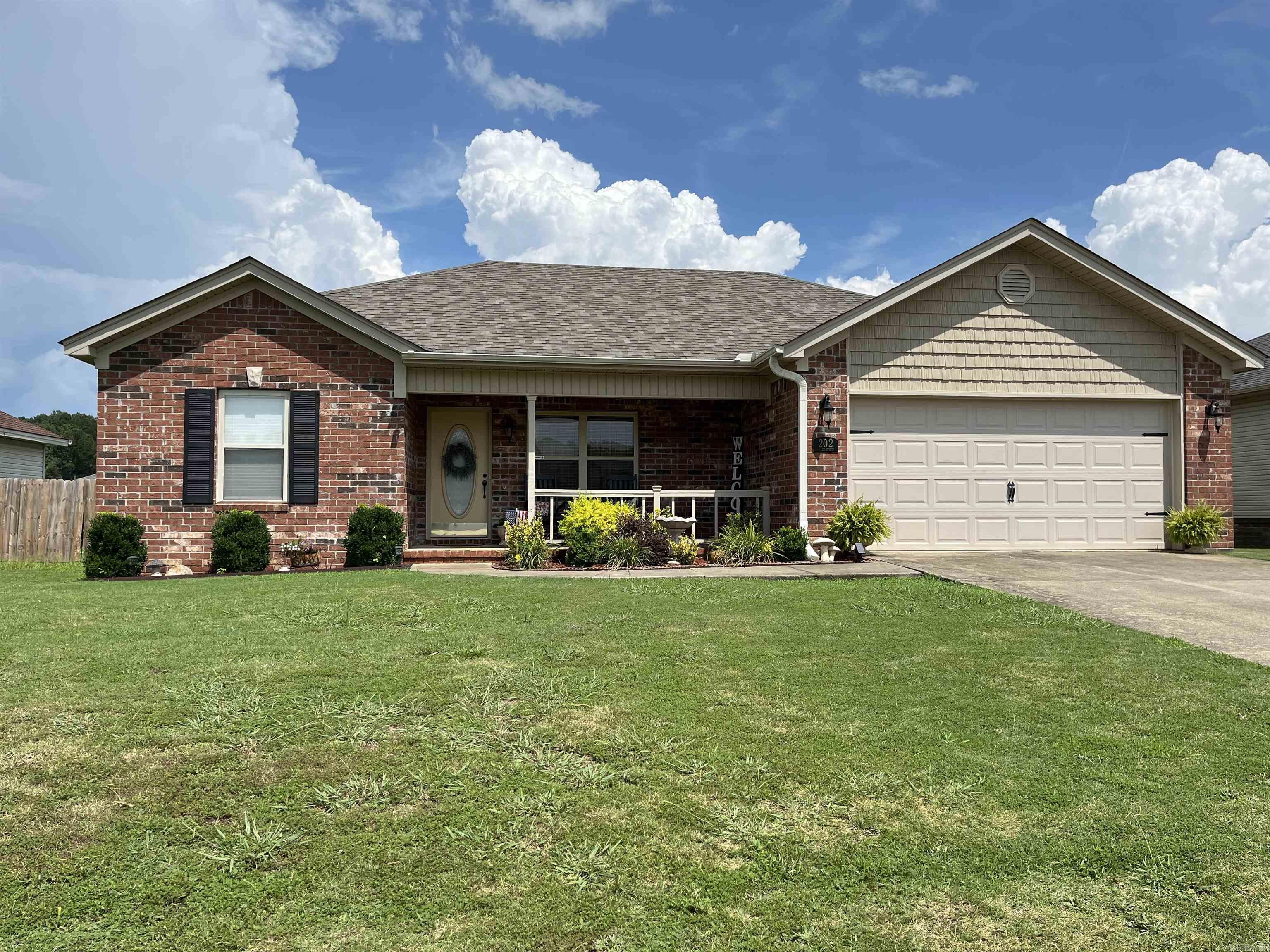 You won't believe what all this split floor plan 3 bedroom has to offer! New roof and A/C 2023, new flooring, lights, added kitchen granite countertop, new tile backsplash, new appliances (2022-2023), new microwave 2024, new gutters, landscaping, backsplash, faucets, levolor blinds, added insulation, kithen cabinets were sanded and painted, new insulated garage door, and the list goes on and on. Don't miss out on your opportunity to sit and enjoy your coffee or cookouts/get togethers in your backyard with a privacy fence and fire pit! The pride of ownership shows here and you will not be disappointed! Even the refrigerator stays! Taxes stated are after homestead credit. Interior pictures scheduled for 7/29/25. Agents please see remarks for items that do not convey.