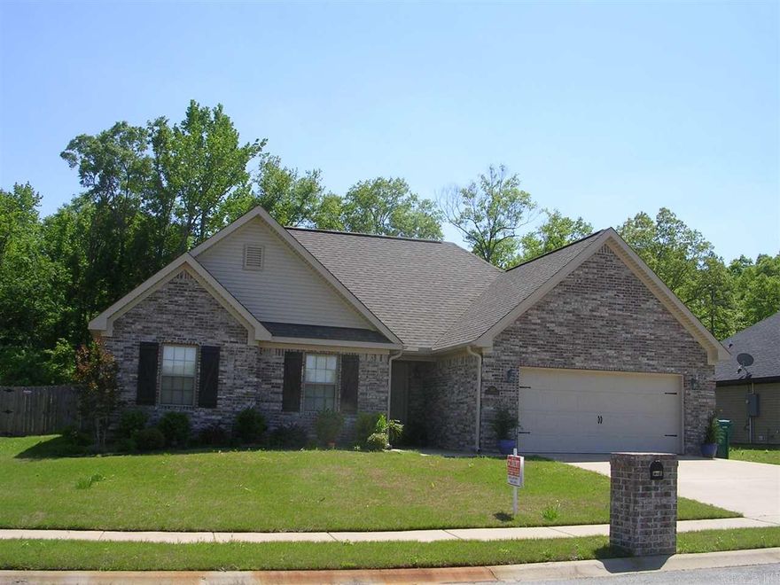 Excellent! Top Notch! First Class! Huge great room accented with beautiful gas log fireplace beautiful hardwoods! Wonderful spacious kitchen dining. Complete with granite tops! Large master bedroom, master bath has shower, separate whirlpool tub, granite counters, huge master closet! Level privacy fenced lot in Bryant! Bryant Schools!