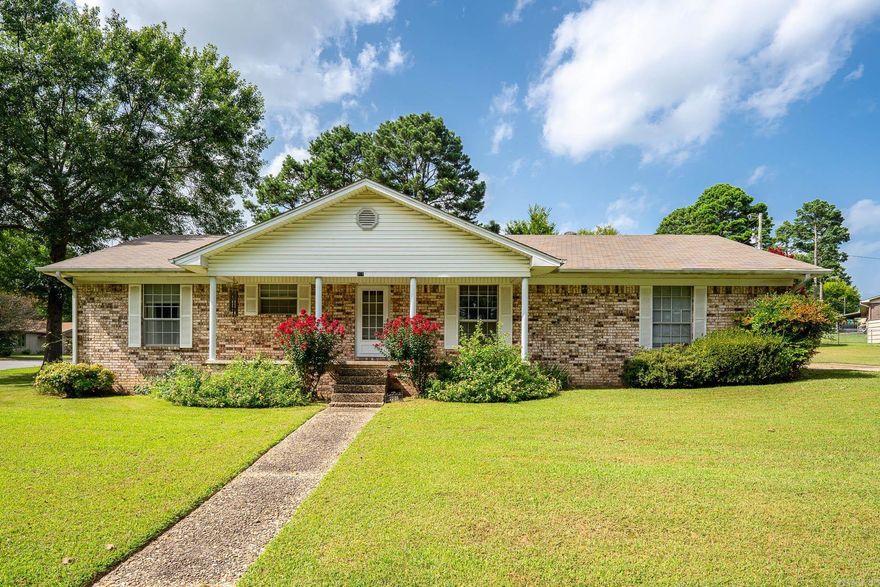 Well maintained home in the Pine Forest subdivision in Benton on a corner lot. This one level ranch style home sits on 1/2 an acre. Partially fenced in with outside storage building. The kitchen opens to the large vaulted ceiling living room. Gas log fireplace, welcoming front porch and more. A few cosmetic updates could turn it into your dream home! ** Agents See Remarks**