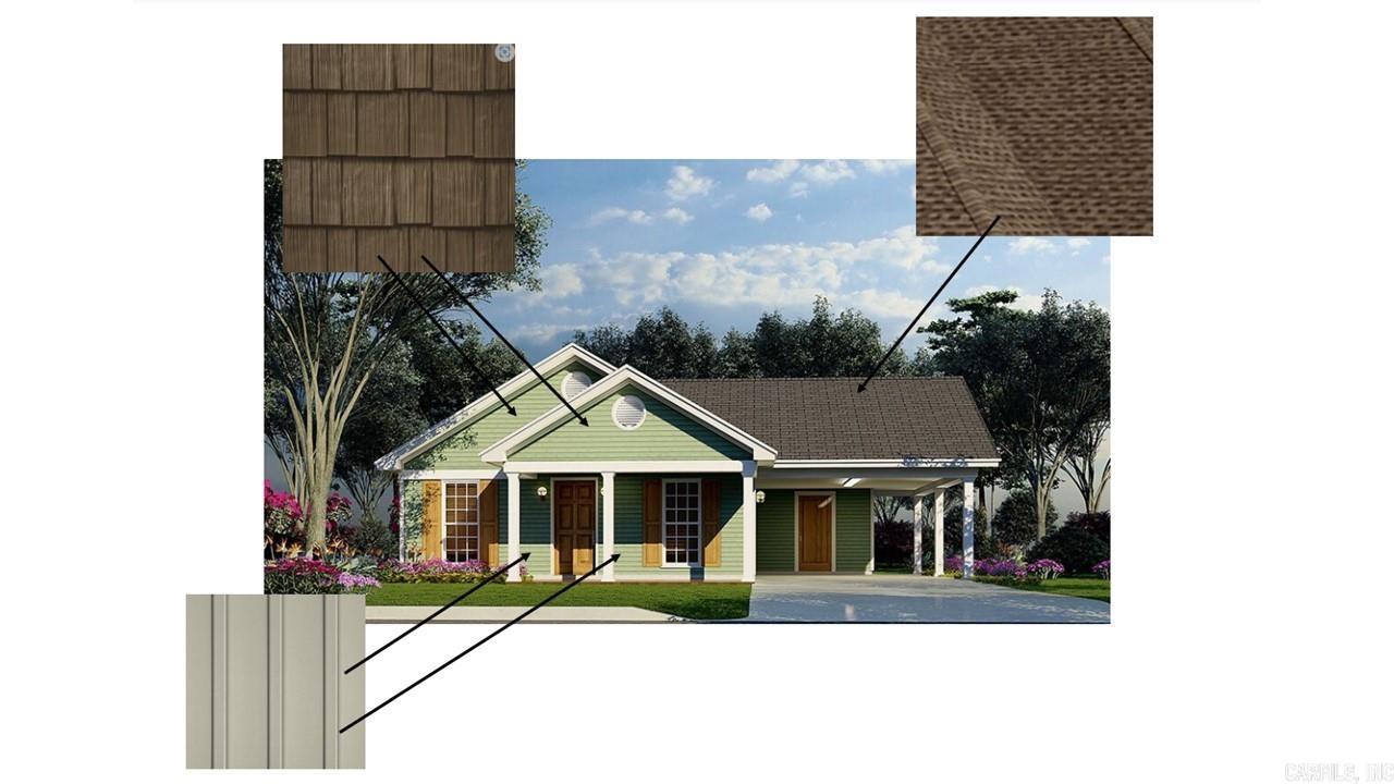 With accepted offer seller will either pay buyer's closing cost up to but not to exceed $5000 or will pay a 2-1 rate buy down. New house under construction, 3 bed and 2 full baths. Oversized car carport. Backs to a greenspace. Estimated completion February 2025. A full set of new pictures will be provided after completion. The interior pictures are of another of the builder's houses that was completed earlier. These indicate the typical finishes of this builder and are not the interior of this house. New pictures will be added when the house is completed Builder will provide a 2-10 builder' warranty Also there are a couple of pictures of the marina and lake. With accepted offer seller will either pay buyer's closing cost up to but not to exceed $5000 or will pay for a 2-1 mortgage rate buy down
