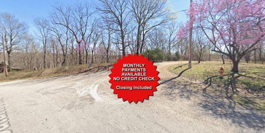 County appraised value $7500. Owner-finance available for easy terms. Nice lot to develop or hold for future value. Water and sewer available at street. Owner/agent. Finance is $250 down and $250 a month for 10 months. Quit claim deed conveys. Closing costs are included. Bulk land sales specialist with the best land prices in Arkansas. Over 10 years, as a licensed Realtor, selling land.  Parcel ID# 320-00585-000