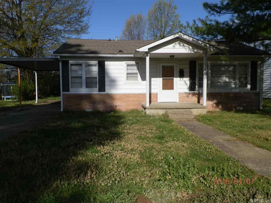 Cute two bedroom house with partially fenced back yard. Gas range and refrigerator furnished. Gas heat and gas water heater. No pets. Not on HUD Section 8. Apply and pay application fee with Property Manager at listing office.