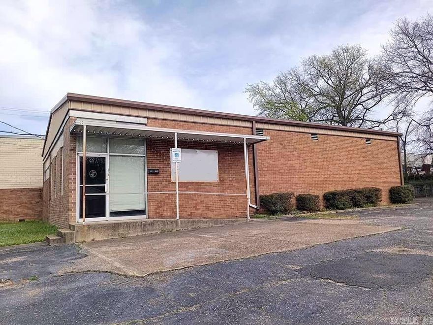 Stand-alone brick building in excellent condition featuring a large open area plus four private offices as well as kitchen/break room area. Two restrooms are located across from the kitchen. A separate storage room and utility closet provide additional storage space. This is a perfect for a medical practice, an insurance company, a law firm, a business center or legal office (Since it is two blocks from the county courthouse).  The property could easily be converted to a restaurant.  The building was used in the past as the unemployment office for Malvern.       Shown by appointment only. The building is currently leased through the end of June. Heating and Air Conditioning System is only 7 years old. This is a low maintenance building with a brick exterior and metal roof. Owner is a licensed real estate agent in Arkansas.