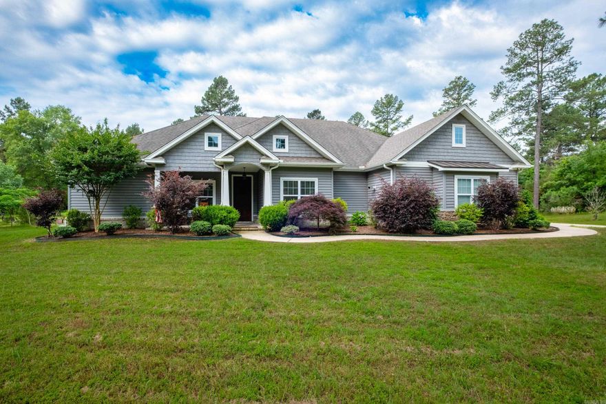 This custom-built residence, completed in 2015, sits on a flat 3-acre lot and offers a blend of comfort, quality, and space. With 4 bedrooms, 3 full bathrooms, and thoughtful design throughout, this home is well-suited for a variety of lifestyles. Interior features include hardwood flooring, granite countertops, and carefully selected finishes that reflect attention to detail. A unique connecting tunnel between two bedrooms, a Jack-and-Jill bathroom, and a private guest suite with its own bath add function and character. A bonus room and a dedicated office provide flexible space for work, hobbies, or recreation. The primary suite features views of the backyard, a spacious bathroom with a soaking tub and separate shower, and a walk-in closet that doubles as a storm shelter for added peace of mind. The expansive lot offers room for outdoor enjoyment and recreational use. This home combines thoughtful construction with distinctive features rarely found elsewhere. There's 2 more acres in the back that could be added in the future: Agents Please See Remarks*