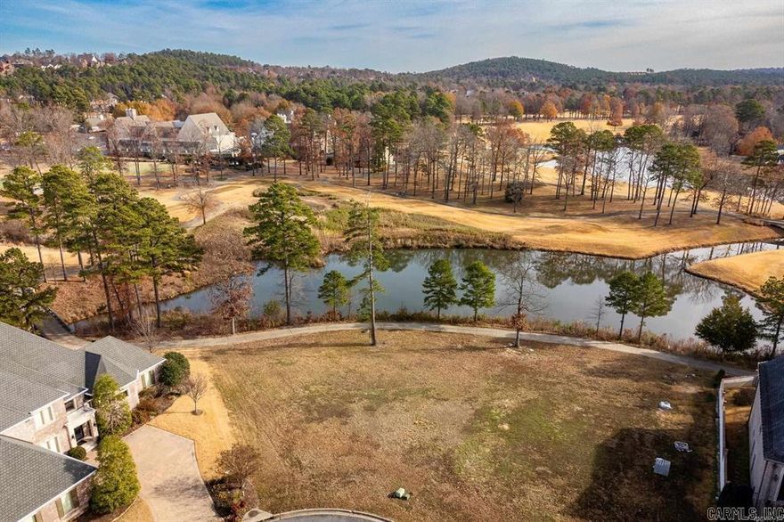 Take advantage of one of the last and best lots in gated Hallen Court. Build your dream home on this level .32 acre cul-de-sac located on Chenal Country Club Founders #10 and Bear Den #10. Fabulous water views and easy access golf cart ride to the Country Club. By laws and bill of assurance online. We've saved the best for last - pond, rare golf course frontage overlooking the beauty of Chenal Country Club. HOA dues cover all lawn maintenance, gate, fertilizer, and seasonal flowers. Maintenance free! Gate code required.