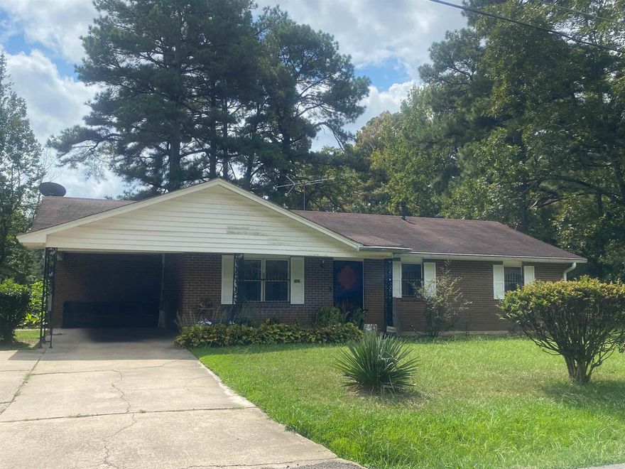 Come see this brick home positioned on a corner lot in Pine Bluff! This 4-bedroom, 2-bath residence offers comfortable living with a spacious living area, functional floor plan, and a large backyard perfect for outdoor enjoyment. The property features a carport for convenient parking, mature shade trees, and great curb appeal. This home provides both comfort and affordability. Conveniently located in an established neighborhood. Don’t miss this opportunity to make it yours!