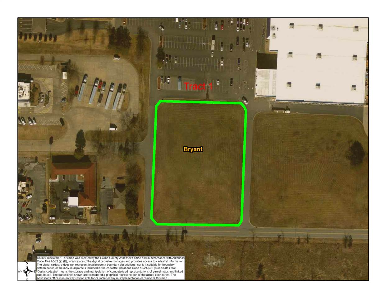 The perfect commercial lot in the heart of Bryant. High traffic area just off of Lowes Parking lot in Bryant. Very close to Interstate. Call for more details.