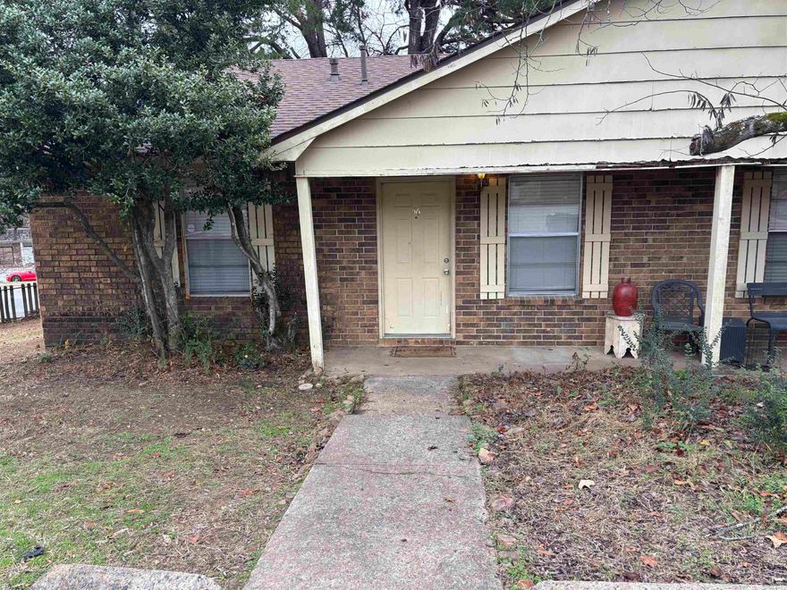 2 Bed, 1 bath located in a culdesac. Each unit has ceiling fans, refrigerator, ice maker, oven, range, microwave, dishwasher, disposal, washer & dryer connections.  One-year lease required.  Absolutely NO SMOKING on premises.  Utilities are responsibility of tenant.  $37.99 application fee for credit and background check.  Paid online at time of application. Link to be provided upon request.  Agent/Broker owned property, managed by the owner.