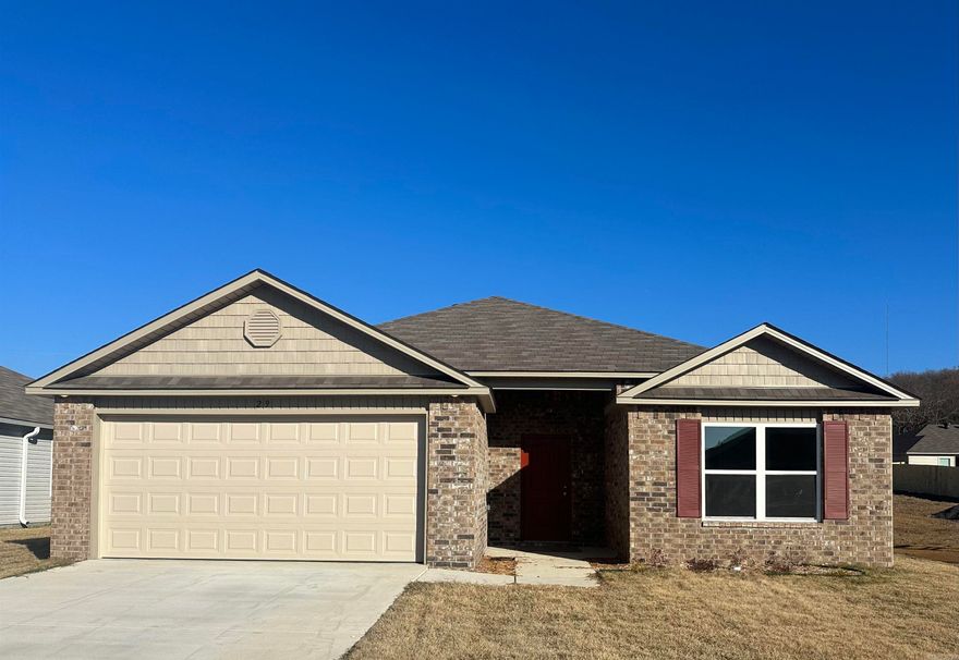 The spacious, lovely Raleigh plan! A spacious Kitchen has plenty of space for a table, and opens into a large Great Room. The Master Bedroom is located at the rear of the home, off the Great Room, for added privacy. Bedrooms 2, 3 & 4 are located just steps from the Laundry Room for convenience.   Thoughtful upgrades added to this home: 3050 Low E window in Master Bath, soaker tub/shower combo in Master Bath, both toilets upgraded, plumbing faucet upgrade 2, door bell, added cable jack, flush laminate bar top in Kitchen, garage door opener, garage door keypad, raised ceilings in Living Areas per municipal requirements, Cheyenne style interior doors, baseboards level 2, attic stairs, LED disk lights in Kitchen, full sod, microwave hood in Kitchen, smooth top range.   THIS HOME IS COMPLETE.