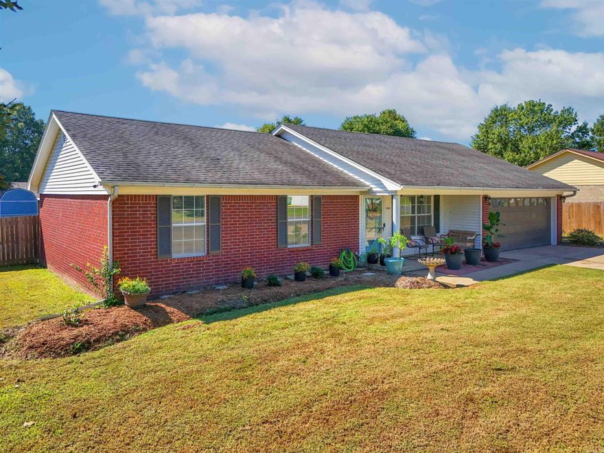 Charming home on a large, corner lot near shopping, interstate, restaurants and more! New flooring, new paint, no more popcorn ceilings, new sinks, fresh landscaping with a fire-pit, heated/cooled sunroom, enclosed catio, and storage building! Check out the 3D tour and aerial drone footage. Call today to make it yours!