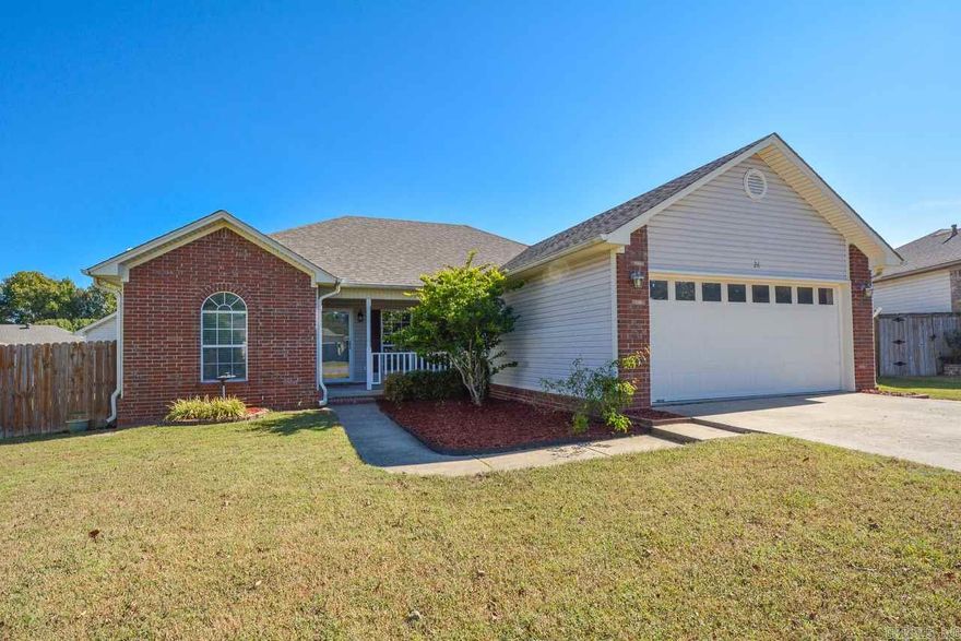 Move in ready!! Great curb appeal, nice front porch, and lots of landscaping. Fresh paint throughout entire house, including ceilings and cabinets, new fixtures and hardware. Roof in 2011. Covered back patio, fully privacy fenced backyard with double and single gate, firepit, and workshop. Double sink vanity in master bath with his & her closets, extra storage room in garage, pantry storage, and lots of cabinets. Stainless steel refrigerator stays. Professionally cleaned from top to bottom, carpet and tile.