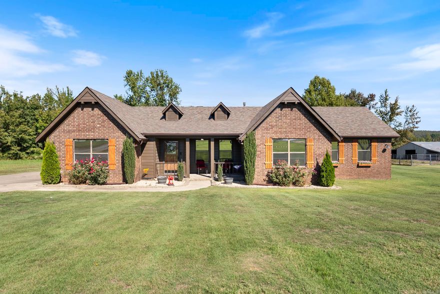 Open the doors to this charming 3 bedroom, 2 bathroom home nestled on 4 acres with a total 20x50 shop. Inside, you’ll find a spacious living room centered around a cozy wood-burning fireplace, roomy bedrooms with walk-in closets, and an updated kitchen designed for both style and function. Beautifully remodeled in 2022, this home has so much to offer, featuring professional interior and exterior paint, new luxury vinyl plank flooring, updated lighting, doors and hardware, tinted windows, a new gas water heater, granite countertops, and stainless steel appliances. The central heating and air unit, along with all ductwork, was also replaced in 2022. The fireplace was fully inspected and swept in 2023, complete with a custom chimney cap for added peace of mind. Step outside to your own private retreat, the backyard is perfect for entertaining or relaxing, featuring a large deck and a covered outdoor bar or  BBQ area. And don’t forget the shop, offering the extra space you’ve been looking for! The shop is split into a 20x40 with an additional 10x40 split on the back side. To top it all off, this home includes a new roof and gutters installed in 2024.