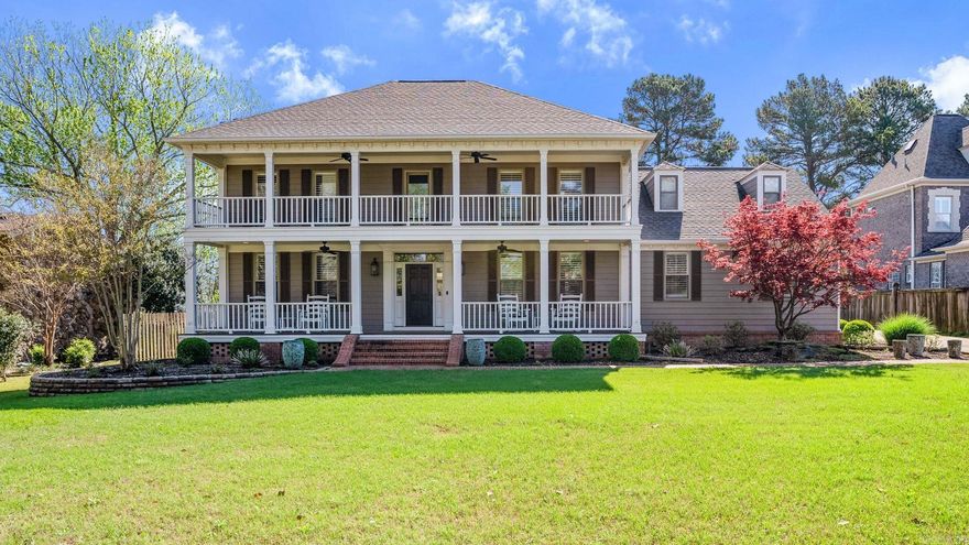 Welcome to 448 Golf Drive on picturesque Eden Isle in Heber Springs! Be sure to watch the video walkthrough! This stunning home sits directly on the golf course and is just one minute from the renowned Red Apple Inn. Enjoy outdoor living with a covered front porch, covered back patio, and a massive 1,000 sq. ft. balcony perfect for relaxing or entertaining.  Inside, the newly remodeled primary bathroom is a true retreat, featuring a walk-in, dual-head shower, double vanity, and smart mirrors. The main level offers a spacious kitchen loaded with cabinets and drawers, an office with fireplace, the primary suite, and a guest bedroom. Upstairs, you’ll find a guest suite, two additional bedrooms with a Jack and Jill bath, a bonus room, and a versatile living space ideal for a theater or game room.  With abundant storage closets throughout and a two-car garage that includes a work/storage area, this home has everything you need. Eden Isle Marina is less than 5 minutes away and downtown Heber Springs is less than 10 minutes away! Whether you're hosting guests or enjoying peaceful mornings on the balcony, this home blends comfort, luxury, and location.