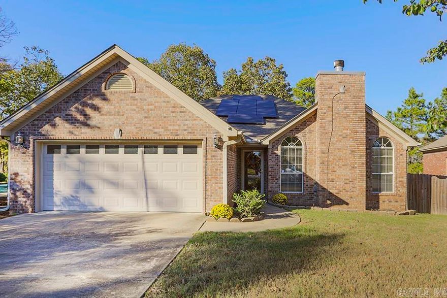 Come see this wonderful one story home with spacious rooms and a beautiful pool! This fabulous 18' x 36' pool that is 8'5" deep and has a brand new liner and new pool pump! (Oct '23). Ample space around the pool for chairs and entertaining. You get to enjoy and take advantage of unreasonably low electric bills from the brand new fully paid solar panels! Valued over $60,000 the last few electric bills have been $12. Great Room with new carpet, cathedral ceiling and  is open to the Dining area and Kitchen. Kitchen has SS gas stove, SS Refrigerator that stays with home, lots of counter space and a pantry. Primary Suite boasts tranquil views of the pool, new carpet, cathedral ceiling, walk-in closets and Bath with walk-in shower, double sinks and jetted tub. Separate from primary suite are two other bedrooms that share a hall bath with a tub/shower. Sizeable closets and lots of storage in this home. Outside is a covered patio and a brand new 6' fence.  Home has New HVAC (2023)!  See agent remarks.