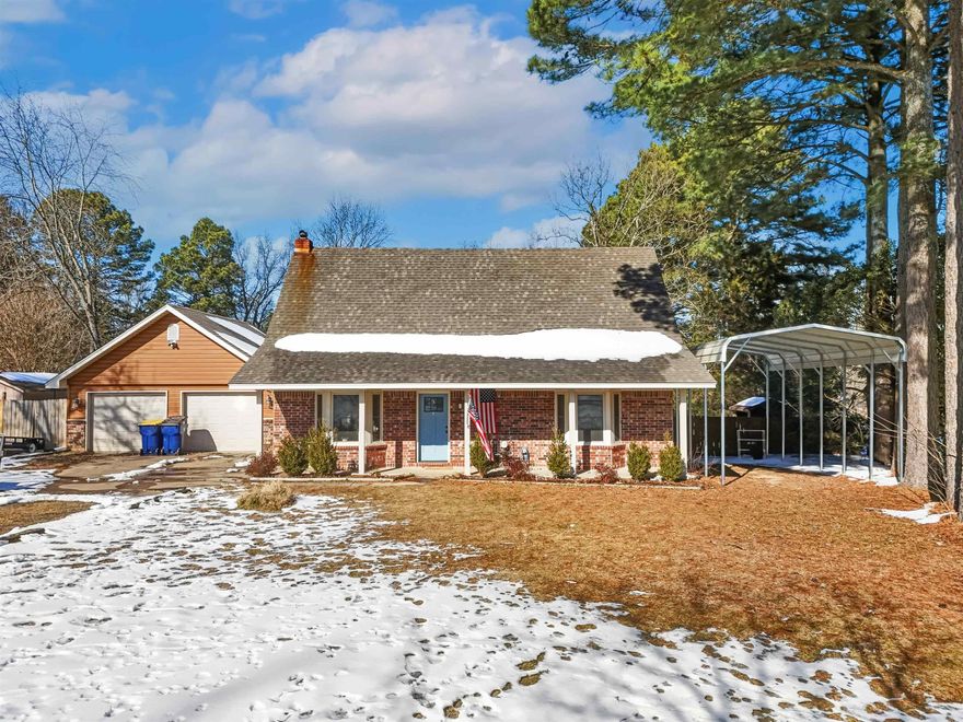 4 bed, 2 bath home in a desired neighborhood in Cabot that has a wood-burning stove, RV Carport, Detached 2 Car Garage, roof (7 years), and sits on ONE ACRE! Enjoy your covered front and back porches, convenient location, and privacy. Be sure to check out the aerial drone footage and 3D tour.