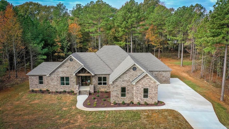 New Construction on 3.4 Acres with 4 bedroom, 3 bath. Open Floor Plan with custom cabinets, kitchen island and pantry. Main suite is spacious with custom tile shower, his/her sinks and large walk in closet.  Lot is wooded for added privacy and home has 3 car garage. Come take a look!