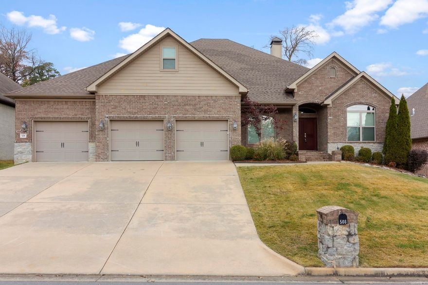 Welcome home to 508 Miramar Cove in Little Rock's popular Chenal Valley "Miramar Place" subdivision. This home has it all!  Beauty & features throughout. Open floor plan providing ample space w/ 5 bedrooms, each w/ its own bathroom. This home lives like a 1 level w/ a spacious floorplan down & a large bonus room upstairs. Features a living room/dining room combination, plus breakfast bar & eat in kitchen area.  Wood burning fireplace, desk/mudroom area, built-in "cubbies", plus rear private bedroom/bath that would be perfect for in-laws or teens. Screened in back patio, 3 car garage, tank-less water heater, alarm, sprinklers and much more. Enjoy the local parks, playgrounds, & 3 community swimming pools. Don't miss this lovely, unique home! 5 reasons to choose Chenal Valley: 1. Consistent quality of the community gives buyers peace of mind that they are making the right long-term buying decision. 2. Chenal Country Club offers something for everyone. 3. West Little Rock has a wide selection of restaurants, stores, and entertainment options close by. 4. Within easy reach to town, but close to nature. Priced below market for quicker sale.  Agents see showing & agent remarks.