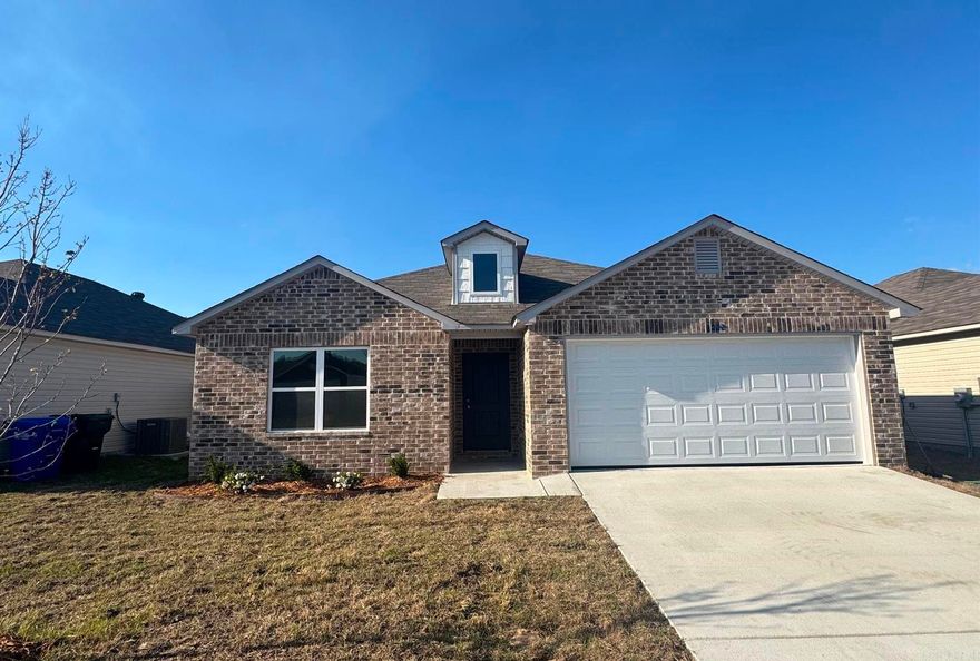 The Foster II plan is a charming and inviting home design that exudes curb appeal with its front porch and well-maintained front yard landscaping, creating an inviting atmosphere right from the curb. This open-concept home provides a spacious living experience with 3 bedrooms and 2 bathrooms, ensuring ample room for comfort and privacy. The kitchen is a standout feature of the home, boasting a complete set of energy-efficient appliances that cater to modern needs and preferences. Whether you're cooking daily meals or hosting gatherings, the Foster II plan offers functionality and style. Explore more about this delightful home today to see how it can meet your lifestyle preferences and needs! **SEE SHOWING REMARKS & AGENT REMARKS FOR IMPORTANT INFORMATION**