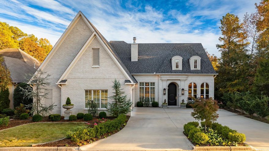 Fabulous home in the gated community of The Arbors adjacent the Chenal Valley Country Club. Stunning decor and handsome exterior combine to offer the ultimate setting for family living and gracious entertaining. Extraordinary living spaces with 12 & 14 ft ceilings, impeccable design and attention to every detail. Beautiful living room and formal banquet dining flow into family room.  Exquisite kitchen with top of the line appliances and large island adjacent breakfast area. Sunroom/den that overlooks pristine backyard oasis with beautiful gunite heated pool and cabana surrounded by lush landscape. Luxurious primary suite on the main level with gorgeous bath and spacious closet. Sep. sitting area off the primary and office. Upstairs two large bedroom and two full bath along with bonus/media which could serve as 4th bedroom. This is truly an exceptional home with impeccable craftmanship and extraordinary elegance. Garage is heated and cooled. Speaker stereo system, full house generator, storm shelter, versa lift in garage. Quality construction by Mary Jane Herr.  Please call for complete list of outstanding amenities. A must see!