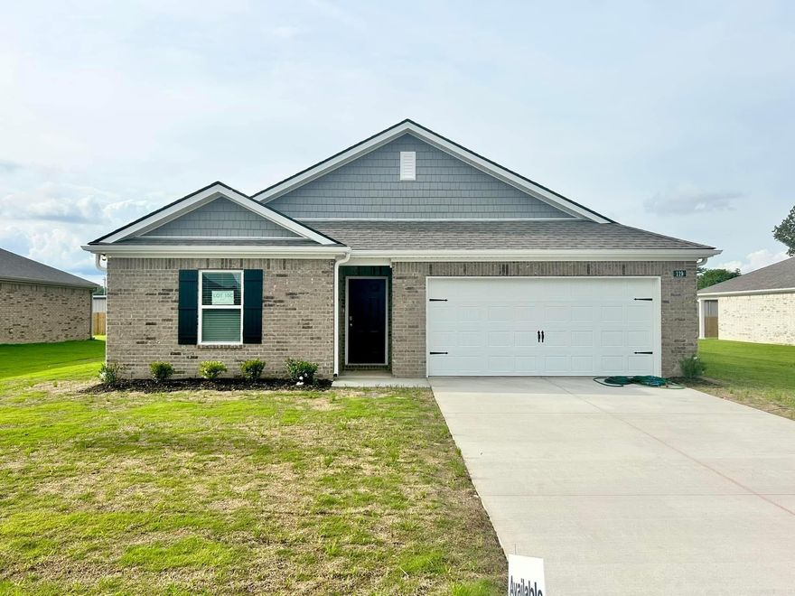 Appealing single home includes many contemporary features with an open concept design which enhances the comfort of the home.  The kitchen includes a large island, perfect for bar-style eating or entertaining, a pantry , plenty of cabinet and countertop space.  The dining room and living area both overlook the covered porch, which is a great area for relaxing and dining.  The larger bedroom is in the rear of the home , for privacy.  This bedroom can comfortably fit a king size bed , dresser and night stands. The bathroom with a private water closet, double vanity/granite counter top, walk-in shower is spacious and has an even more spacious closet with built-in shelves.