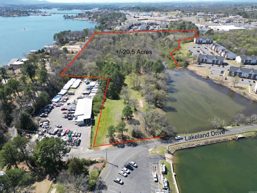 This 20.32-acre property, made up of two combined tracts, is perfectly suited for residential development. Currently zoned R4 Medium/High Residential, it offers endless possibilities—build apartments, duplexes, townhomes, or single-family residences in a high-demand area. Plus, conditional uses allow for charitable institutions, lodges, daycare centers, home occupations, nursing homes, bed & breakfasts, and similar uses (see page 45 of the Hot Springs Zoning Code at cityhs.net for details). Hot Springs Marina is right across the street, making this an ideal spot for potential boat storage or lake-related businesses. Plus, Central Ave. is just minutes away, offering easy access to shopping, dining, and conveniences.