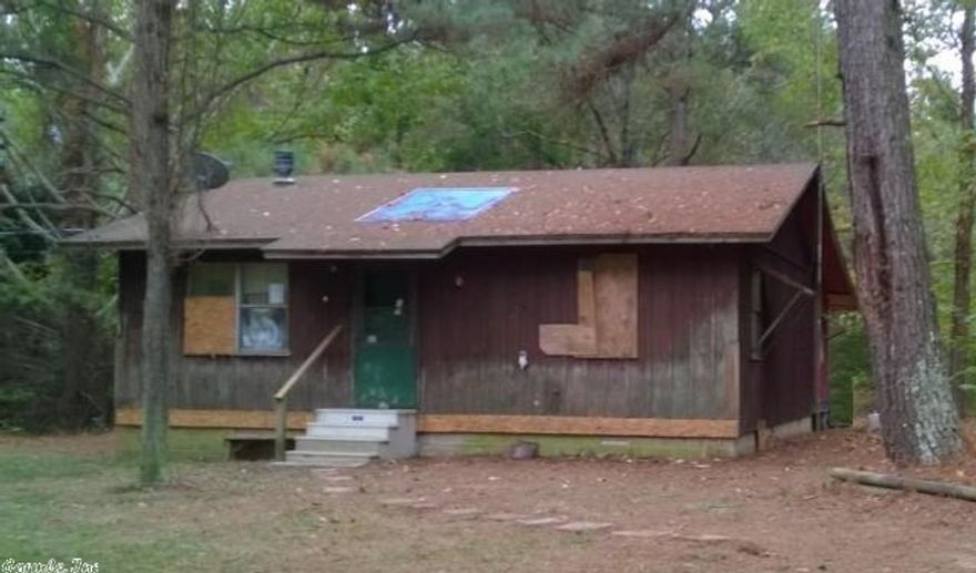 QUIET, PEACEFUL LIVING ON 6 +/- ACRES OF LAND! This would be a great opportunity for someone looking to retire or just get away from the city life. This 1 bed/1 bath home is surrounded by maturing trees and features a cozy living room with wood panel walls. Plenty of cabinet space in the kitchen and a breakfast area perfect for quiet dinners. Down the hallway is the spacious bedroom where you can fit your king sized bedroom suit and a tub/shower combination in the bath.