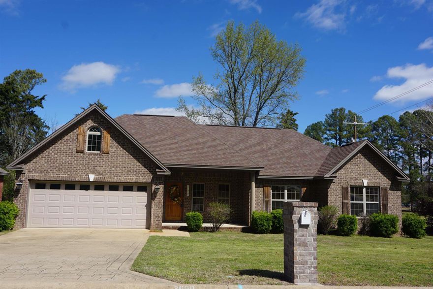 Beautifully laid out well built home on the West side of Searcy. House has a very open floor plan with a huge eat in kitchen, tons of custom built cabinets, Granite countertops, and stainless appliances. There are beautiful tile floors in the kitchen and bathrooms, laundry room and office, and new carpet in the rest of the house. Fresh paint and lots trim and molding throughout this home. There is a nice back deck off the living room and a separate office off the entry. Lots of windows provide great natural lighting. Primary bedroom is very large and has 2 walk in closets and the en suite bathroom has a walk in shower and a separate tub. The main bathroom has a tub/shower unit and is conveniently located by the bedrooms. There are custom wall cabinets in the laundry for extra storage. The front of the house has a very nice front porch and the driveway is etched for extra curb appeal. The garage is finished out and painted to match the house. Just a beautiful home in a great location in Searcy.