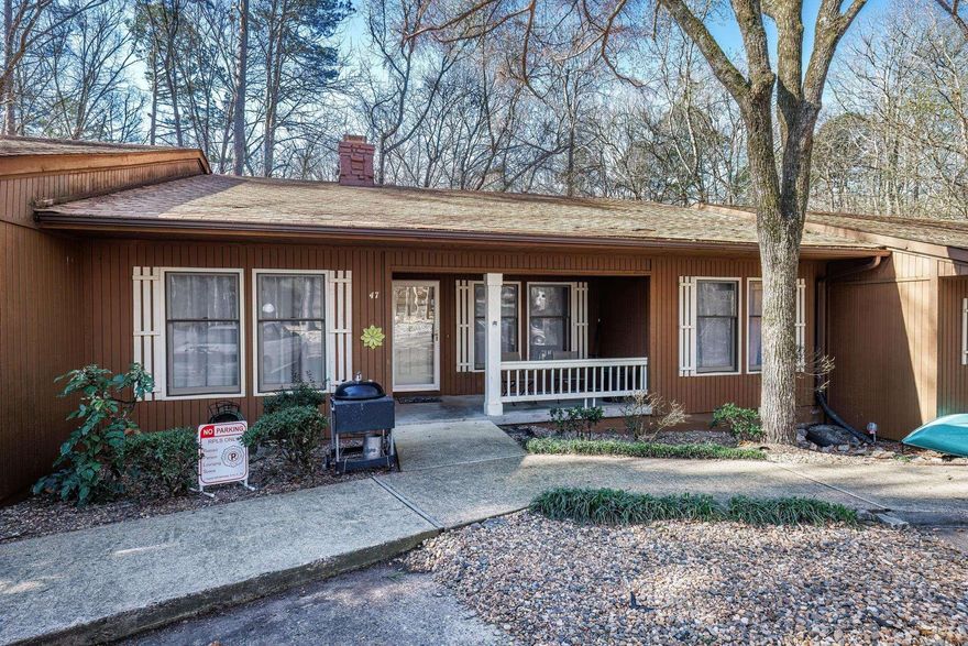 Very Charming One-level, 3 Bedroom, 2 Bath Townhome with fireplace! This desirable home is move-in ready with a spacious living room and dining area. Three roomy bedrooms and two full baths allow for very comfortable living. Deck overlooks common property offering a peaceful atmosphere with views of deer and other wildlife! Crawlspace storage area with enough room for a little workshop area. New Paint and Floors throughout with updated master bathroom in 2023. All appliances to convey including Washer and Dryer, Refrigerator and Stove One year old. New Roof in 2023. This property is being "Sold As Is" with no seller repairs to be made. Sellers Property Disclosure available.