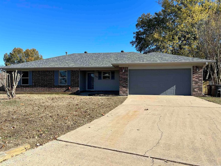 Completely update house with open floor plan super size den with fireplace open to a wonderful kitchen with breakfast bar granite countertops and new backsplash new cabinets in kitchen with all new stainless appliances,RECESSED lights added thur out the house in all rooms .Luxury plank floors Thur out .Extra dining area with eat in kitchen or would make a great office .Both Bathroom have been updated M/ Bath has a fabulous walk in shower .This house has lots of extra storage and m/bedroom has a big walk in closet .A Brick exterior Fenced backyard and house sits at the end of a cul de sac .This one is ready to move into all the repairs have been made