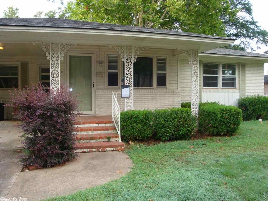 Freshly painted and move-in ready, this charming older brick home has plenty of space, including two living areas and a sunroom/playroom. Laundry/utility room has a half bath but is roomy enough to add a shower. Upgrades include a newer (2010) roof, new flooring in the utility room. Fridge, microwave and stove convey. Back yard is private and has storage building.