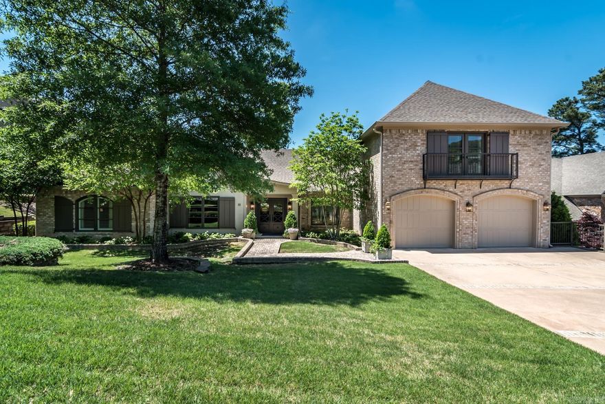 Nestled within the exclusive confines of Hickory Pointe, a gated community boasting only 17 exquisite residences, stands a timeless masterpiece of Classic European architecture. This custom-built home exemplifies the pinnacle of craftsmanship and elegance. The open ground floor plan seamlessly integrates multiple seating areas, creating an inviting space for both intimate gatherings and grand entertaining. A majestic great room opens to a cozy library study.  The open concept custom kitchen features high end appliances and overlooks an informal sitting area and a dining area. The principal suite offers two walk-in closets and a fabulous bath.   The second ensuite is apart and offers guest the ultimate in privacy.  Upstairs offers two large bedrooms with direct bath access.  A vast storage or hobby room provides space for stowing or indulging in creative pursuits. Outside, meticulously landscaped grounds envelop the home, while a large, covered porch beckons you to unwind and savor the tranquility of outdoor living. Fenced, private backyard, complete with a built-in grilling area, the porch offers a picturesque setting for al fresco dining and entertaining. This home is a MUST SEE