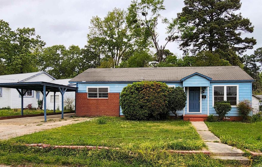 This 3 bedroom 1 bath home features 1,312 square feet of living space, hardwood floors and a remodeled bathroom.