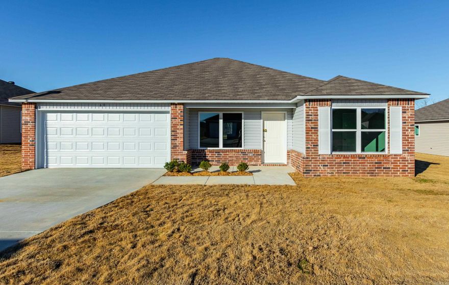 The Carnegie II is one of the best-selling 4 bedroom plans. It makes great use of every square foot of space with an open concept plan. The bedroom at the front of the home is perfect for use as a bedroom, craft room, office, flex room, and more!  Thoughtful upgrades included: soaker tub/shower combo in Master bath, toilet upgrade, plumbing faucet upgrade 2, 8" deep Kitchen sink, door bell, added cable jack, 16" laminate bar top in Kitchen, Luxury Vinyl Plank flooring in wet areas and Living Room and adjacent hallways, raised ceilings in Living Room per municipal requirements, full sod, microwave hood in Kitchen, smooth top range.   THIS HOME IS SCHEDULED TO BE COMPLETE IN MID DECEMBER.  PLEASE NOTE: The mailing address for this property is Cabot. The city that governs this neighborhood is Ward. The community is located in the Cabot School District.