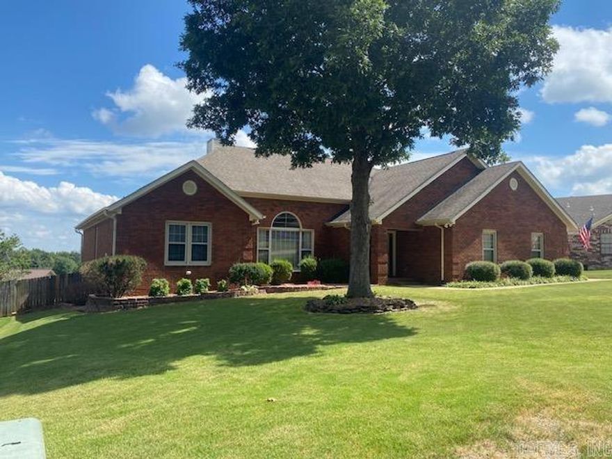 Location, Location!  Beautiful one level home in wonderful convenient area.  Spacious family room with high ceilings along with buit-ins and fireplace with gas logs.  Formal dining room, wonderful sunroom which opens to a newer deck.  Beautiful kitchen with large breakfast bar, butler pantry, dining area. Four bedrooms, two full baths & one half bath.  Two car garage with newer custom storm shelter.  Beautiful landscaped lawn with workshop located in back lawn.   Many updates.