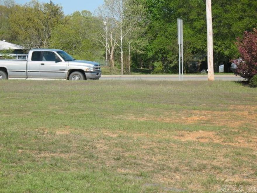 Highway 65 frontage of 100 ft.  Located past Daily Deals and before Rowlett Realty office.  Has city water, City Sewer and natural gas available on this side of the highway.  Great location for any business Down Town Greenbrier Arkansas.   No minerals convey.  Zoning might need to be done depending on use.  This is land only no building.  More land available