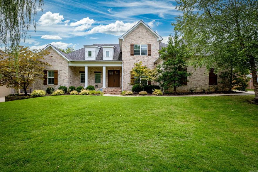 Stunning home in The Courts of Chenal Valley that has everything! Primary Bedroom, office and addiitional bedroom on the main level. new paint, generator, built-ins everywhere, 4 car garage, 1/2 bath poolside, huge screen porch, walking trail behind the home and shows like new construction! Seperate mudroom off the garage, and large laundry room. Upstairs has 3 bedrooms/2full baths and bonus space. Open floor plan and every detail desired for the outdoors make this property a dream for entertaining!