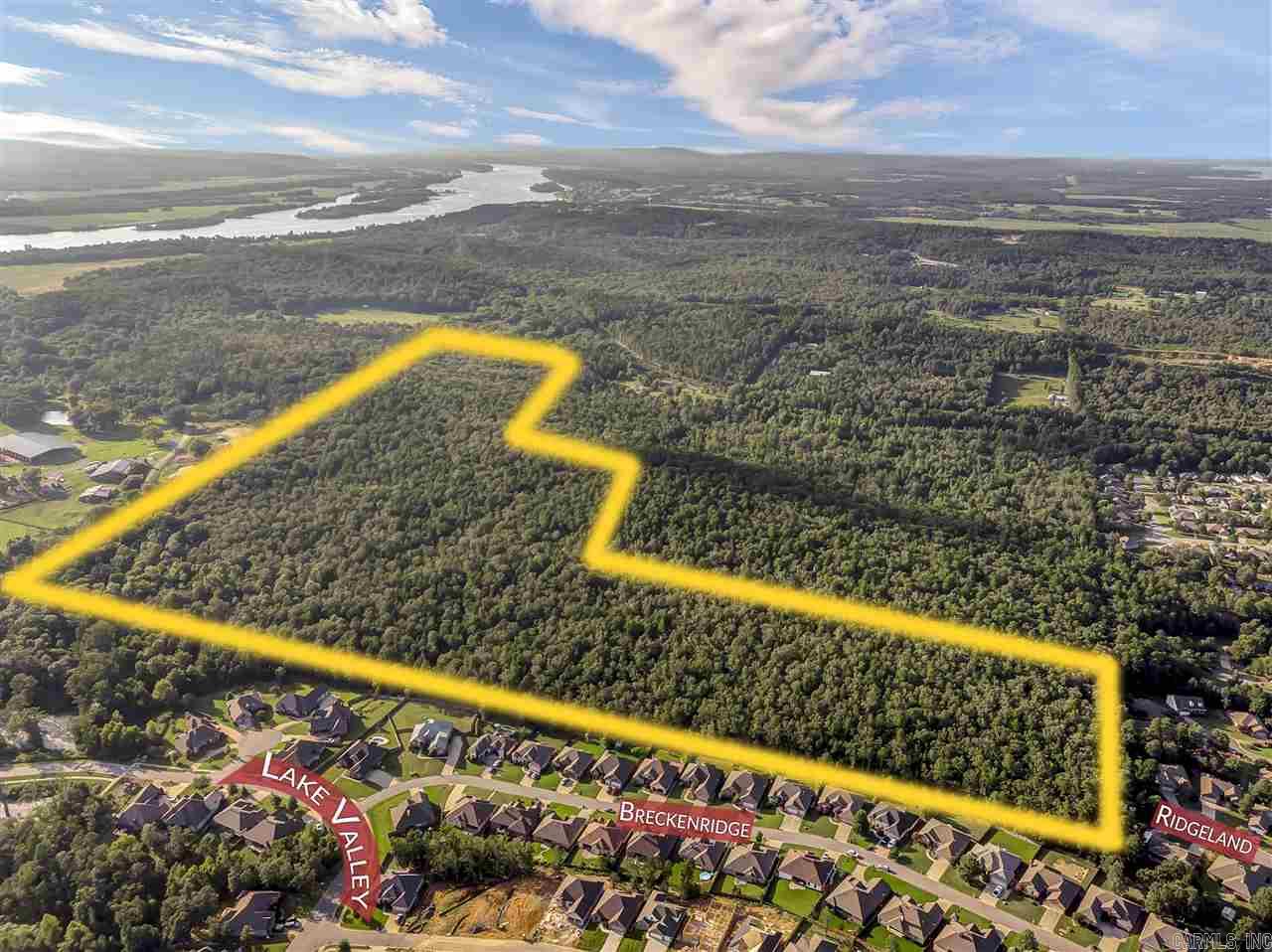 Great development opportunity with potential access through established neighborhood (Maumelle Valley Estates and Ridgeland)   Utilities available at property.  Property contains a ridge with view of the Arkansas River and Pinnacle Mountain.  For more information, contact listing agent for a preliminary plat of a potential residential development of 126 lots.