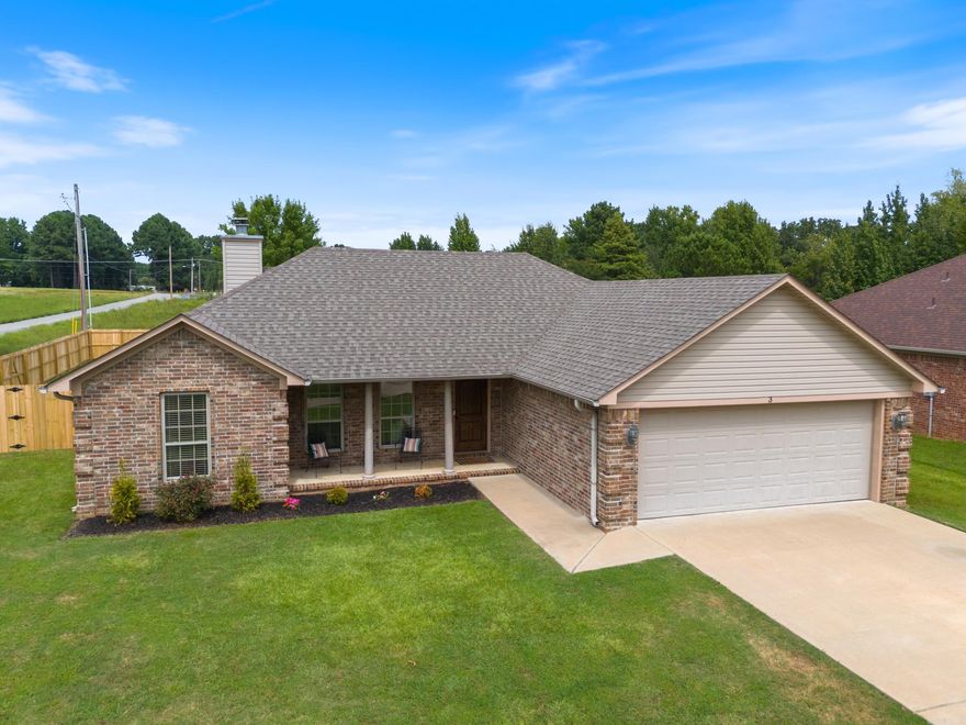 Discover this beautifully remodeled 3 bedroom, 2 bathroom home, perfectly situated close to Conway, but Vilonia school district. This remarkable home features an open and inviting floor plan, with brand-new waterproof wood plank laminate flooring (2024) and fresh paint throughout (2024). The kitchen boasts an updated oven/stove/microwave, backsplash, and countertop (2024). Enjoy the peace of mind with a new roof installed in (2023) and a newly fenced backyard (2024), perfect for pets, kids, or simply unwinding in your private oasis complete with fire-pit. The added 13'x10' concrete pad is ideal for entertaining guests or creating your own outdoor living space. This adorable home is ready for you to move in and start making memories!