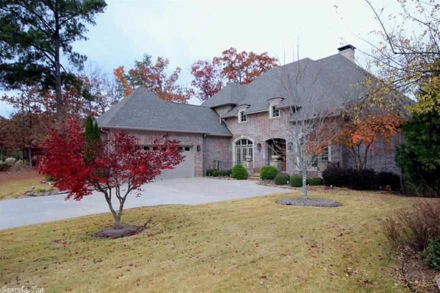 Truly incredible custom built home overlooks Bear Den Golf Course. Spacious open rooms and living spaces, high ceilings, elegant details & trim work.  Master suite down, 2BR/2BA up.  Large covered porch provides outdoor entertainment and views.  Many extras.  Light, Bright, Perfection!!