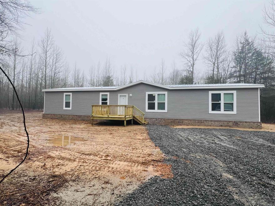 Wonderful new mobile home setup on permanent foundation. Underpinning will be brick.  Great floor plan. Call today for information.  Taxes are estimated lot only. No mineral rights convey.  When delivered more photos to come.