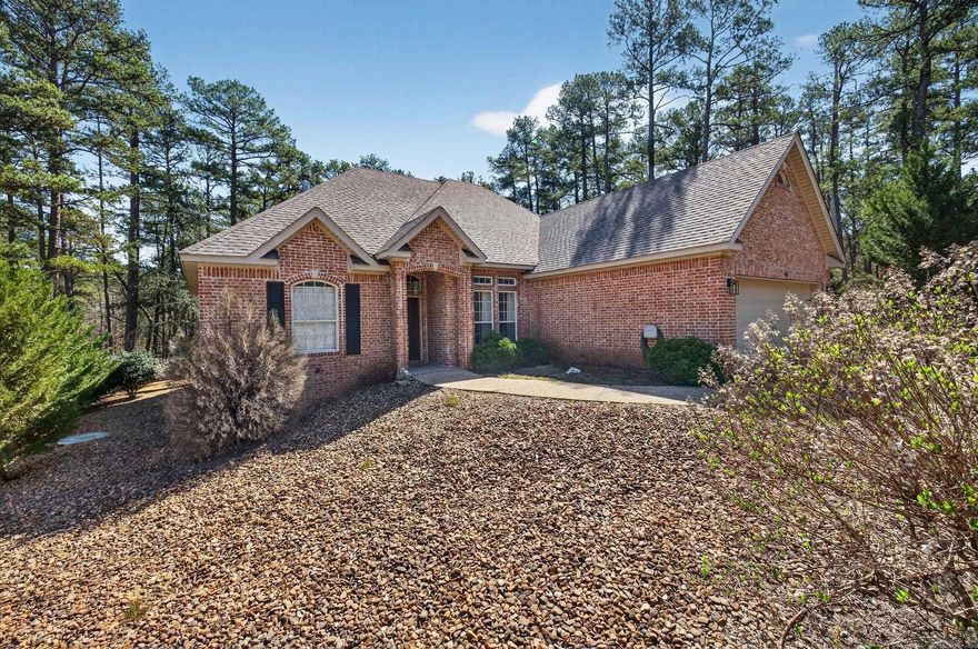 Clean and move in ready. Great curb appeal. Three bedroom and two bath. Primary bedroom apart. Primary bath has two sinks, tub and large walk in shower. Guest bath has tub/shower combo. Gas log fireplace in living room. Breakfast area, breakfast bar and separate dining room. Most furniture is available.  Flat driveway. Covered patio and open deck area. Fenced backyard with wooded view. Roof is three to four years old. NO Seller Property Disclosure available.   AGENTS, please see remarks.