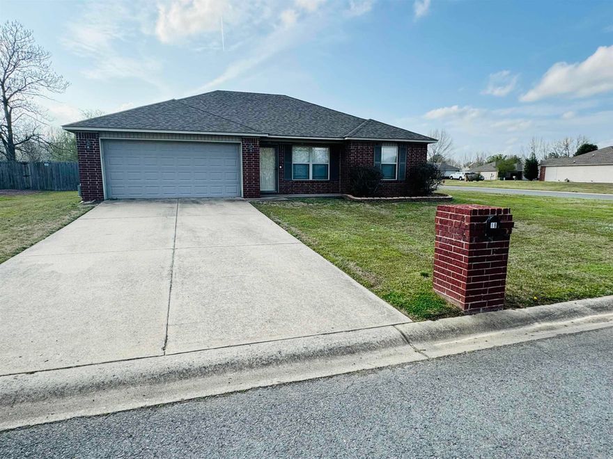 Welcome Home! Move in ready 3-bed, 2-bath, Corner Lot home just minutes from schools, shopping, 67/167 & more! Entering this split floorplan home one walks into the Living Room w/LVP flooring.  Ahead is the Eat In Kitchen w/Tile Flooring & a Mini Bar.  On the right is the 2 guest bedrooms, laundry, and bath.  On the left is the master bedroom and bathroom.  Out back is a large backyard w/deck. Fully fenced backyard and 2 car garage.  LVP or Tile in most all rooms except Master Closet has carpet so easy clean, sweep, and mop. This home is ready for you or someone you know! Priced to Sell. SEE AGENT REMARKS.
