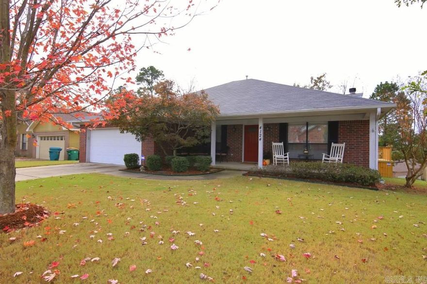 Adorable West Little Rock family home for rent on a large corner lot! Large vaulted family room with wood burning fireplace w/gas starter. Beautiful wood floors installed in 2015 along w/carpet & tile. Formal dining room, large eat-in kitchen updated in 2014 w/counters & backsplash, table area & breakfast bar. Nice partially covered deck (2017) overlooking a big fenced backyard. Laundry close to bedrooms. Pretty master suite w/walk-in shower. Immaculate condition. New roof 2014. Zoned for Don Roberts!