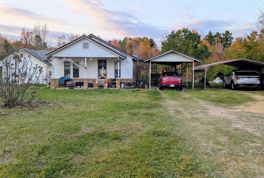 This 3 bedroom, 2 bath home sits on 2 fenced acres in a private, rural setting. A little TLC is all that is needed with this property. There is a cozy fireplace with woodburning insert in the living room, a large kitchen, laundry room/bath combo, a large primary bedroom, & a bathroom off the second bedroom. Plus, there are 2 portable parking garages. If you are looking for a great starter home with room to grow, give me a call. Property is being sold AS IS, NO REPAIRS.