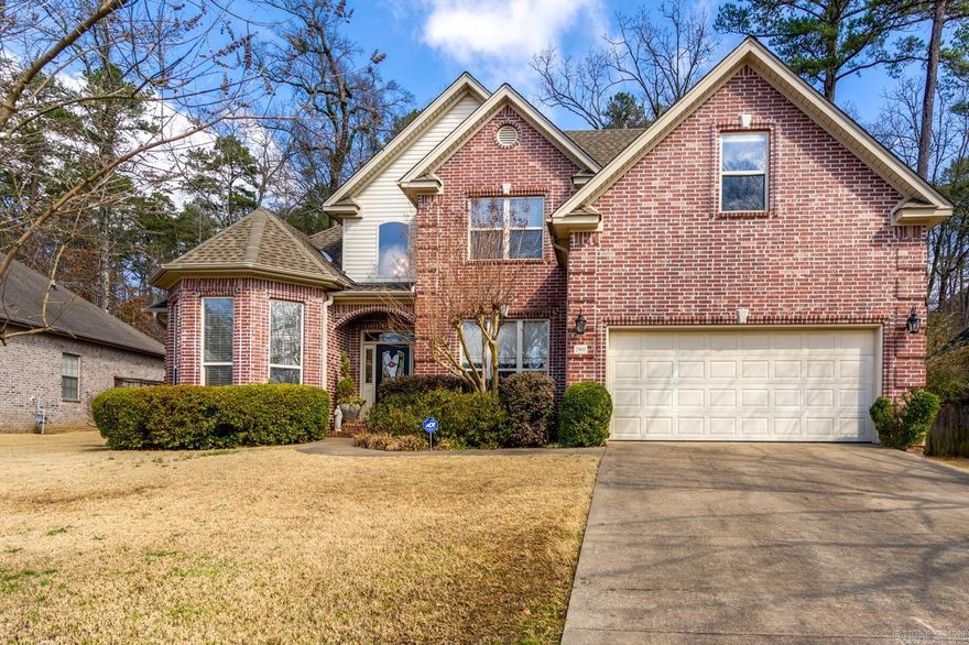 Great Woodlands Edge home with family friendly open floor plan. Large master suit on main floor and a separate guest bedroom and bath on other side of the house. Upstairs is 2 Bedroom, full Jack and jill bath and bonus room/5th bedroom. Kitchen has an island and lots of cabinet space.  Enjoy the private backyard with protected greenspace behind home with private gate access to the neighborhood trail system. Located near the neighborhood pool, park and playground. Upgrades include new carpet, appliances and 2 hot water heaters.