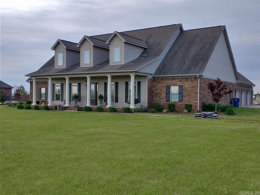 This beautiful custom built home is only 8 years old. High quality is apparent everywhere. Large well-appointed gourmet kitchen has abundant cabinets, double ovens, built-in microwave, island with cooktop and a large breakfast bar. The large master suite with safe room/master closet is on the main floor as well as 3 more bedrooms, 2 other bathrooms, large laundry room, office with built-in desk/shelves, formal living & dining rooms & a family room. The 2nd floor boasts a game room, guest bedroom and a full bathroom. The open floor-plan is perfect for entertaining as is the screened patio and sparkling 18x42 pool. It was designed to be very energy efficient with too many amenities to mention. It sits on a 3.45 +/- acre lot with a shop at the back of the property that includes a heated & cooled bedroom with full bathroom. Call Leah Williams for your personal tour. Info taken from the tax card and blue print of the floor plan.